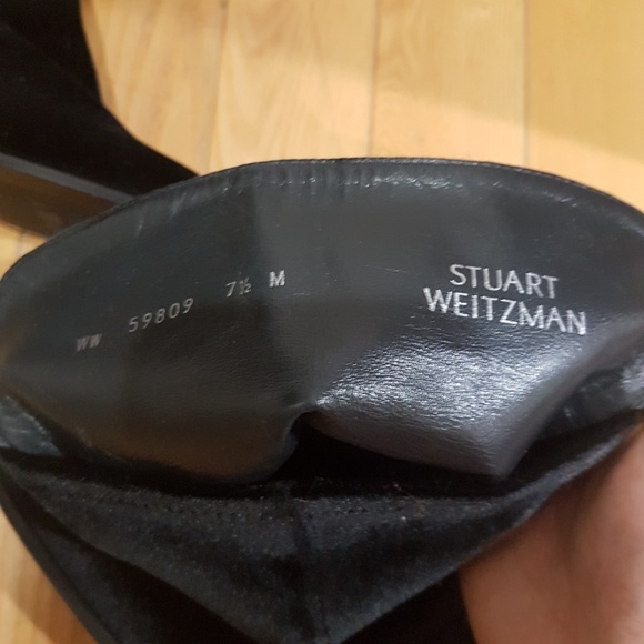 Stuart weitzman Lowjack Velvet Block Heel Boot